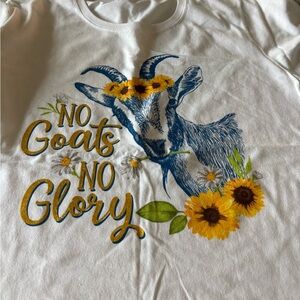 Kids White Goat Graphic T-Shirt